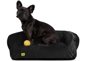 Orthopedic Small Bolster Dog Bed - Obsidian Black