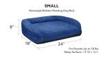 K9 Ballistics Tough Bolster Dog Bed - Blue Quartz