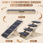 Adjustable 2-in-1 Dog Steps and Ramp