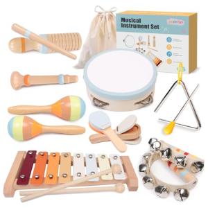 Wooden Musical Instruments Set for Little Ones