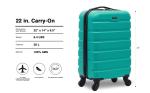 Teal Wrangler 20" Hardside Spinner Luggage