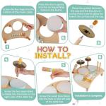 Montessori Kids Wooden Drum Set and Xylophone
