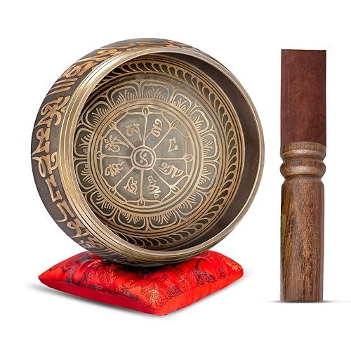 Authentic Tibetan Singing Bowl Set for Meditation