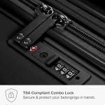 Pagosa Expandable Hardshell Luggage Set, Black
