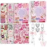 Pink Cardstock Inserts and Charms for Kindle