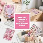 Pink Cardstock Inserts and Charms for Kindle