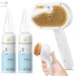 3-in-1 Pet Steam Brush for Grooming & Shedding