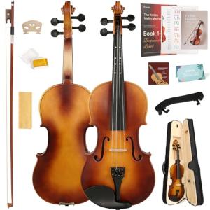 Kmise 4/4 Full Size Acoustic Violin Set