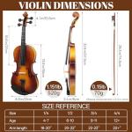 Kmise 4/4 Full Size Acoustic Violin Set