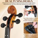 Kmise 4/4 Full Size Acoustic Violin Set