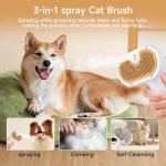 3-in-1 Pet Steam Brush for Grooming & Shedding