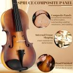Kmise 4/4 Full Size Acoustic Violin Set