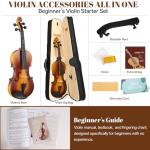 Kmise 4/4 Full Size Acoustic Violin Set