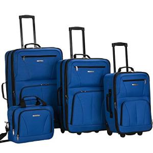 Rockland Journey Expandable Blue Luggage Set, 4-Piece