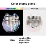 Clear Kalimba Thumb Piano with Protective Case