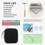 Clear Kalimba Thumb Piano with Protective Case