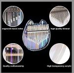Clear Kalimba Thumb Piano with Protective Case