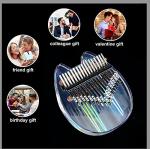 Clear Kalimba Thumb Piano with Protective Case