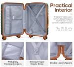 UKEIN 3-Piece 50.8 cm Hardshell Luggage Set