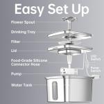 Veken Stainless Steel Cat Water Fountain - 108oz