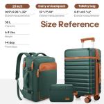 UKEIN 3-Piece 50.8 cm Hardshell Luggage Set