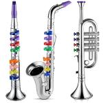3-Piece Musical Instrument Set: Saxophone, Trumpet, Clarinet