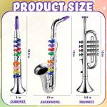 3-Piece Musical Instrument Set: Saxophone, Trumpet, Clarinet