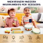 Miniartis Montessori Wooden Musical Toys for Toddlers