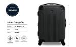 Travelers Club Sky+ Black 20" Expandable Spinner Set