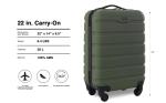 Wrangler Olive 20-Inch Hardside Spinner Luggage
