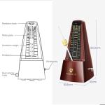 Wood Grain Mechanical Metronome for All Instruments