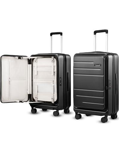 LUGGEX 24-Inch Expandable Polycarbonate Spinner Suitcase
