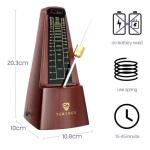 Wood Grain Mechanical Metronome for All Instruments