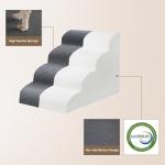 4-Step Grey Pet Stairs for Dogs and Cats