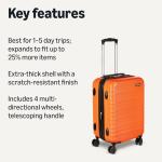 Expandable Carry-On Luggage with Spinner Wheels