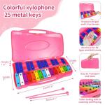 EliLunar 25-Note Colorful Glockenspiel Xylophone
