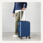 Navy Blue Expandable Hardside Spinner Suitcase 55cm