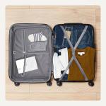 Navy Blue Expandable Hardside Spinner Suitcase 55cm