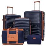 Dark Blue 5-Piece Hardshell Luggage Set