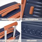 Dark Blue 5-Piece Hardshell Luggage Set