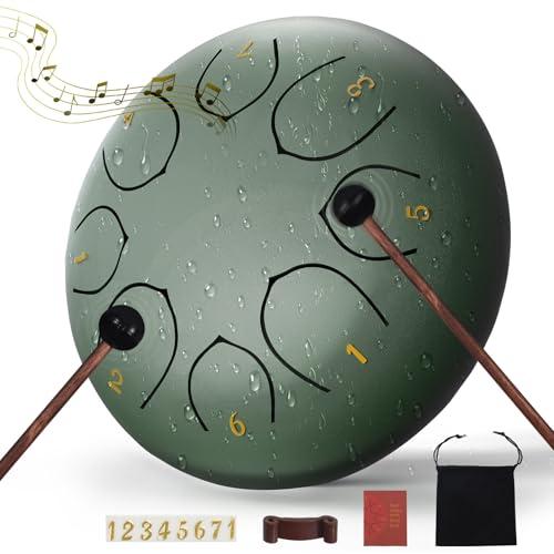 8-Note Steel Tongue Drum Set with Mallets