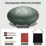 8-Note Steel Tongue Drum Set with Mallets