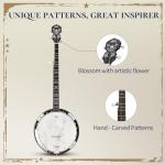 AKLOT 38’’ Full-Sized 5 String Banjo Kit