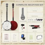 AKLOT 38’’ Full-Sized 5 String Banjo Kit