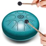 PUJONI 6-Inch Steel Tongue Drum, 8 Notes