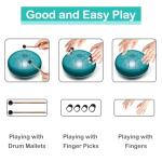 PUJONI 6-Inch Steel Tongue Drum, 8 Notes