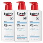 Eucerin Unscented Body Lotion for Sensitive Skin, 3-Pack
