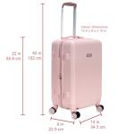 Rockland Pink Palm Beach 20" Hardside Carry On
