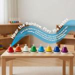 Colorful 8-Note Desk Bells for Music Fun