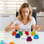 Colorful 8-Note Desk Bells for Music Fun